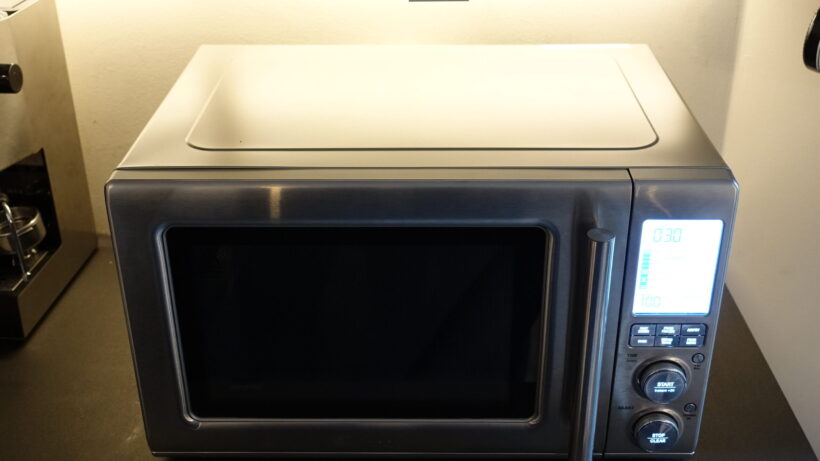 commercial microwave countertop kitchen setup